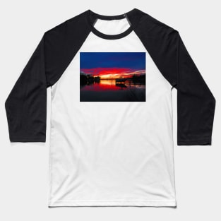 Winter Sunset Baseball T-Shirt